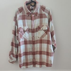 Matix Men's Plaid Flannel in Red and White
